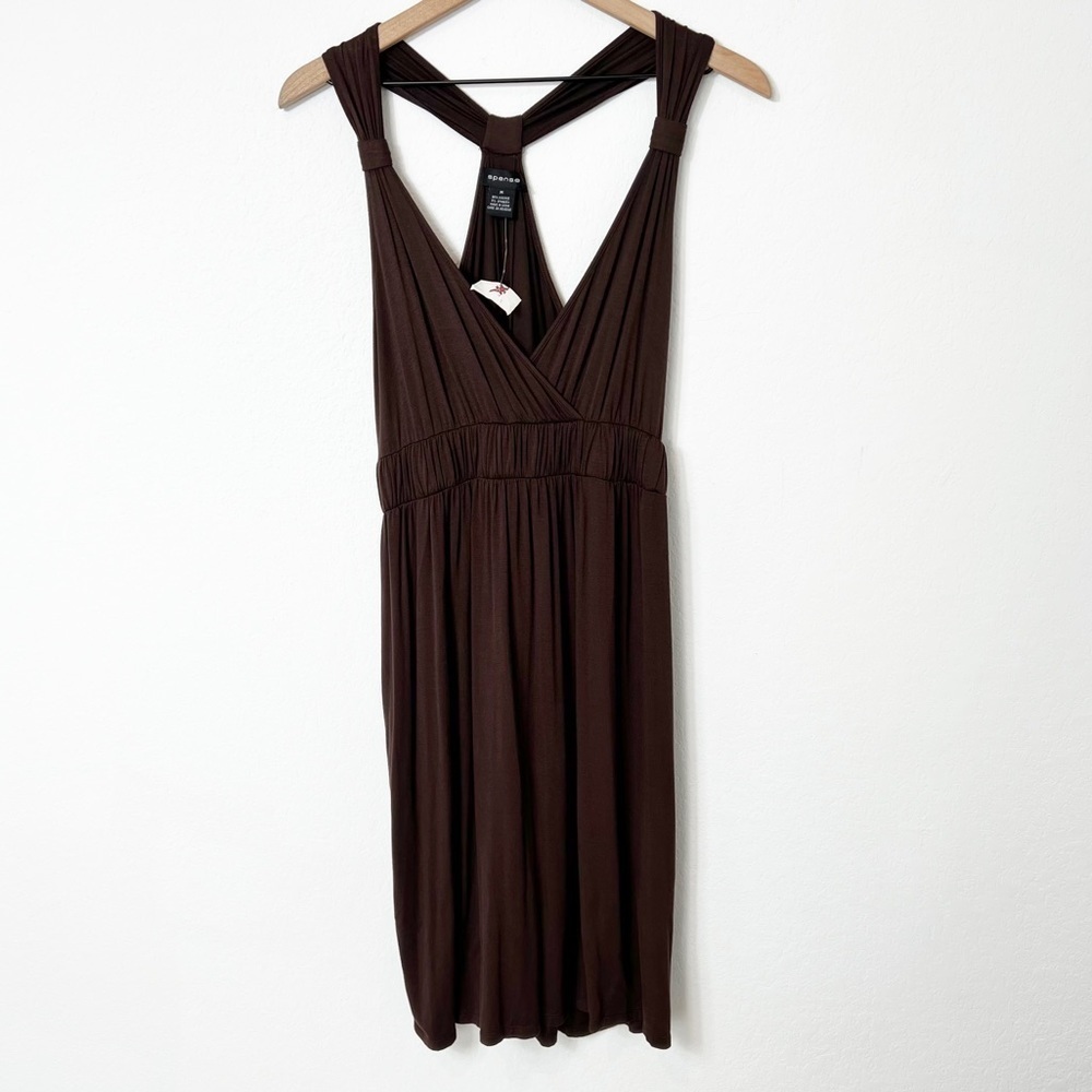 Spense Brown Medium Women Mini Dress New